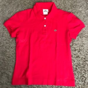 Lacoste Women's Red Polo Shirt